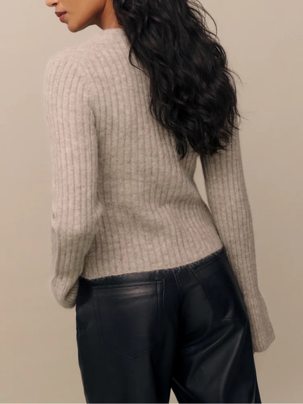 Reformation Rebecca Cashmere Alpaca Tie Front Cardigan NWT - Picture 5 of 9